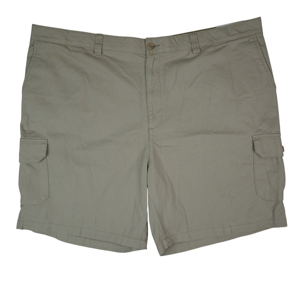 Harbor Bay Cargo Shorts Mens 50 Khaki Continuous‎ Comfort Stretch Waist Utility